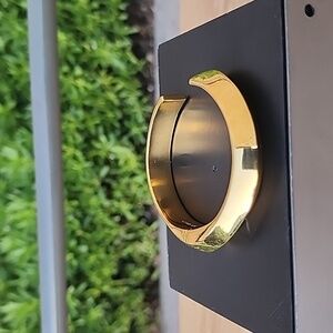 Kate Spade New York Raise The Bar Shiny Cuff Hinged Gold Tone Bracelet